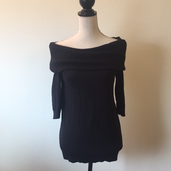 Express Sweaters - Off the Shoulder Cowl Neck Sweater